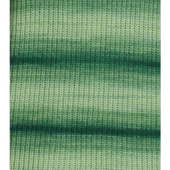 Autumn Cashmere NWT Green Stripe Space Dye Shaker Turtleneck Sweater Wool Blend - Picture 3 of 15